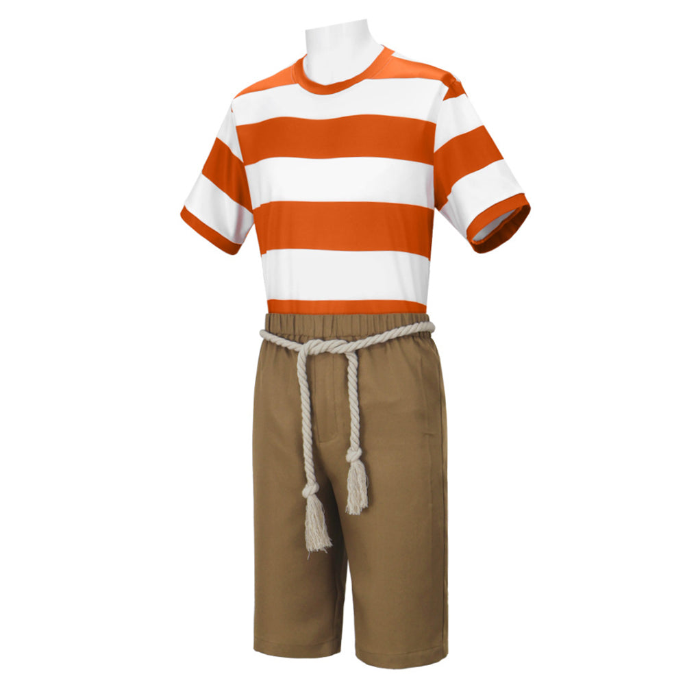 The SpongeBob Movie(2025) Patrick Star Tenue à Rayures Orange Cosplay Costume