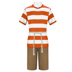 The SpongeBob Movie(2025) Patrick Star Tenue à Rayures Orange Cosplay Costume