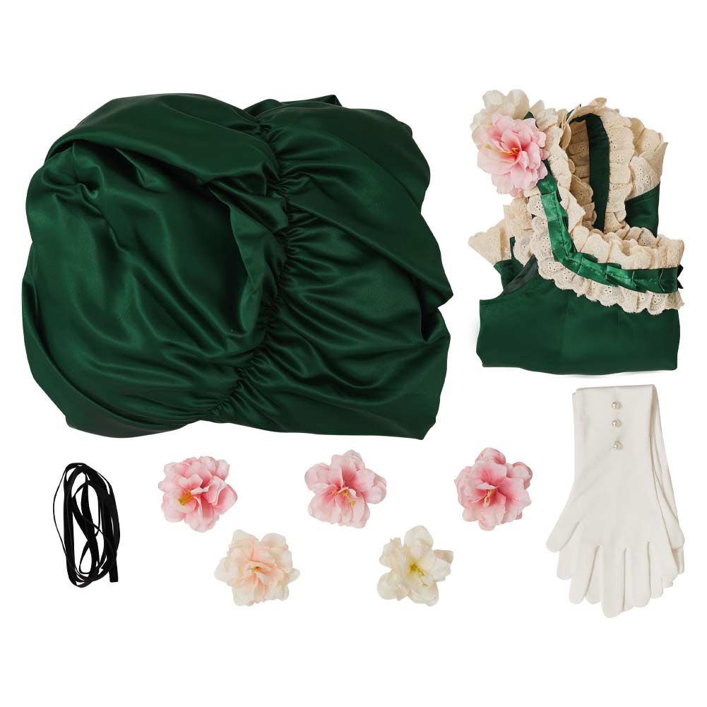 The Ugly Stepsister(2025) Elvira Robe Verte et Jaune Cosplay Costume