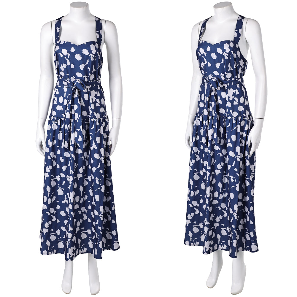 The White Lotus Saison 3(2025) Kate Robe Bleue Cosplay Costume