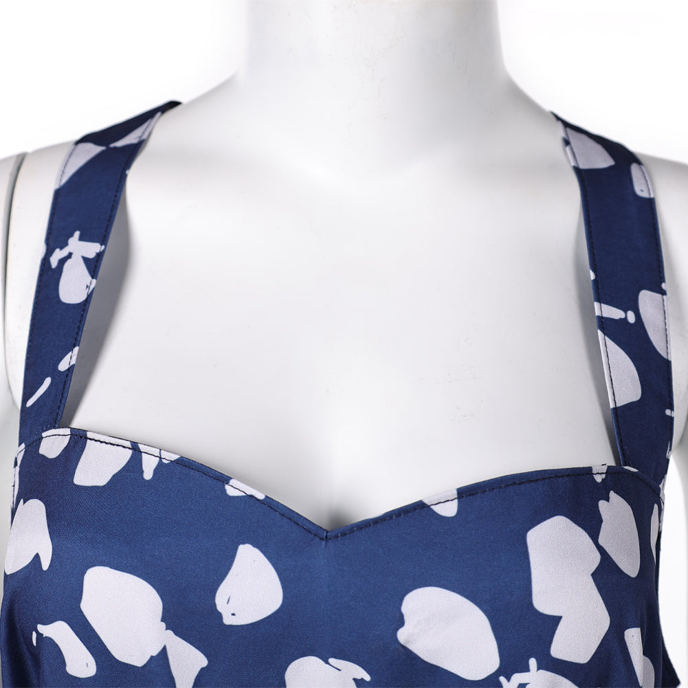 The White Lotus Saison 3(2025) Kate Robe Bleue Cosplay Costume