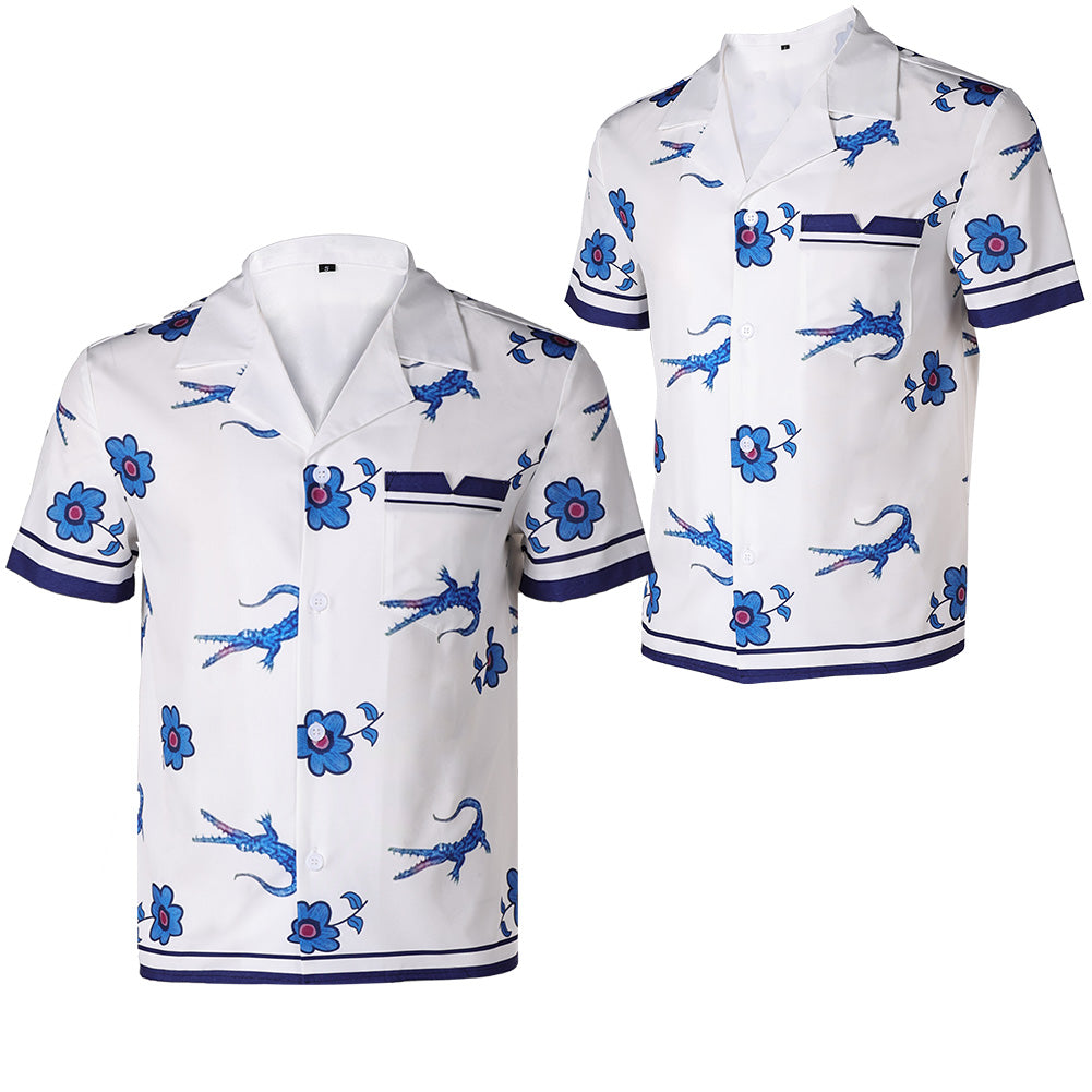 The White Lotus Saison 3(2025) Lochlan Ratliff Chemise Blanche Cosplay Costume