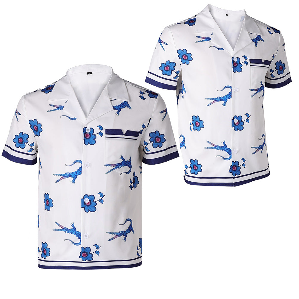 The White Lotus Saison 3(2025) Lochlan Ratliff Chemise Blanche Cosplay Costume