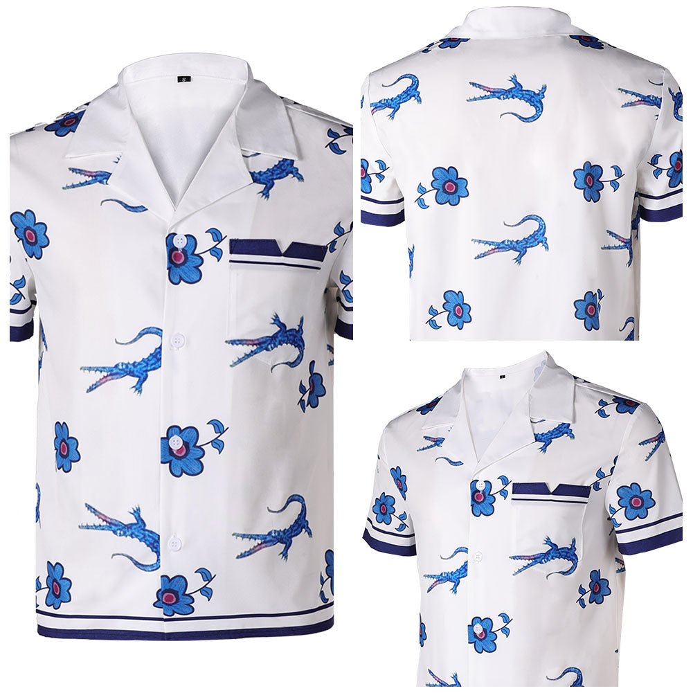 The White Lotus Saison 3(2025) Lochlan Ratliff Chemise Blanche Cosplay Costume