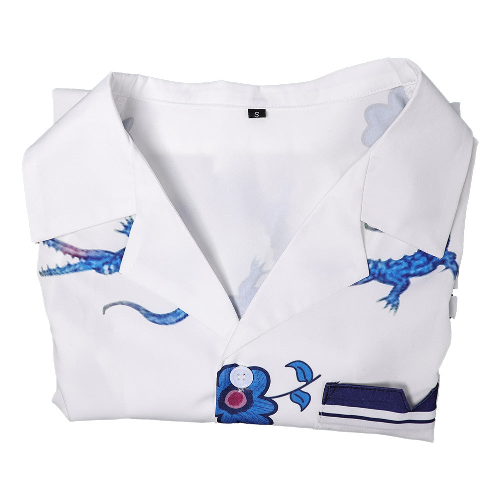 The White Lotus Saison 3(2025) Lochlan Ratliff Chemise Blanche Cosplay Costume