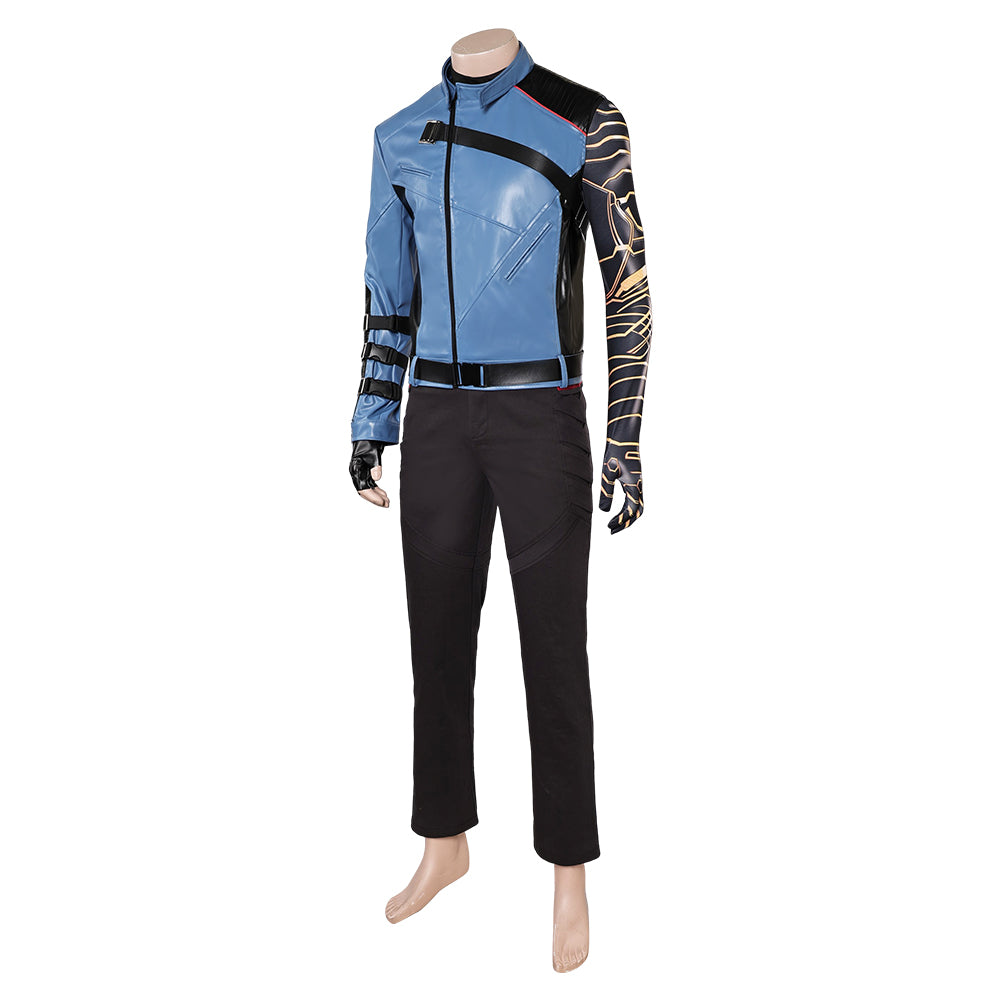 Thunderbolts(2025) Bucky Barnes Tenue Noire et Bleue Cosplay Costume