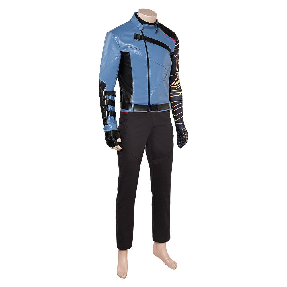 Thunderbolts(2025) Bucky Barnes Tenue Noire et Bleue Cosplay Costume