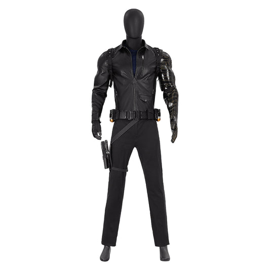 Thunderbolts(2025) Bucky Barnes Winter Soldier Tenue Noire Cosplay Costume