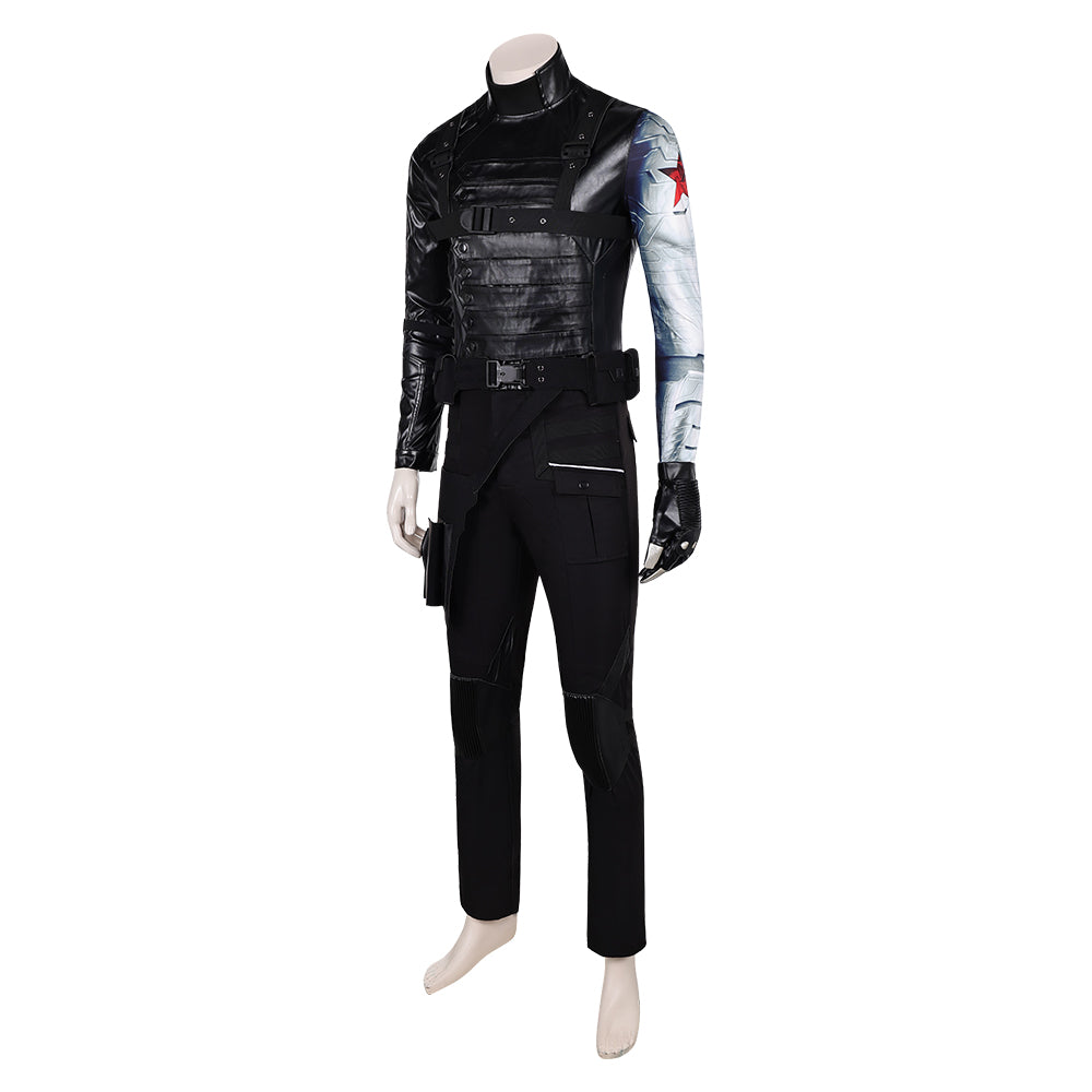 Thunderbolts(2025) Bucky Barnes Winter Soldier Tenue Noire Cosplay Costume Ver.2