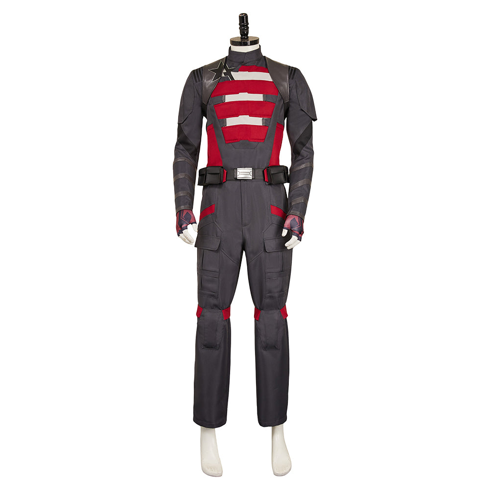 Thunderbolts(2025) John Walker Tenue Noire et Rouge Cosplay Costume
