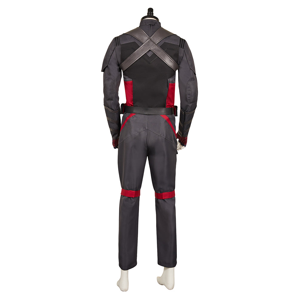 Thunderbolts(2025) John Walker Tenue Noire et Rouge Cosplay Costume