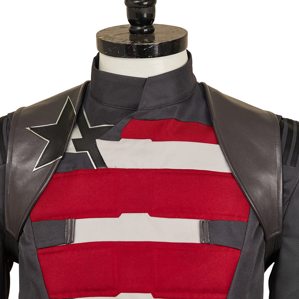 Thunderbolts(2025) John Walker Tenue Noire et Rouge Cosplay Costume
