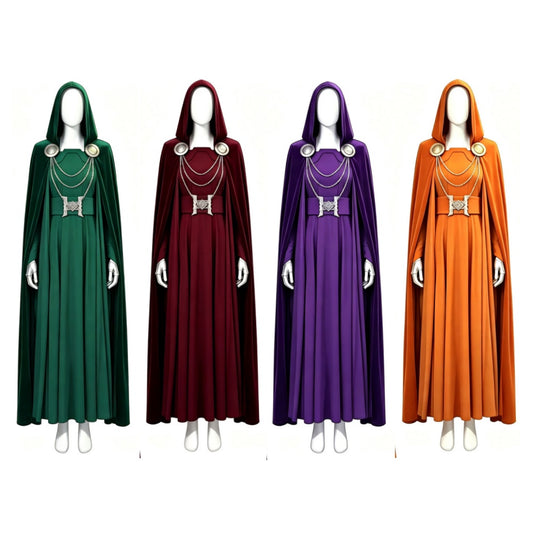 Cosplay Costume Latverian Witch Avengers 5(2026) Film Cosplay Robe Femme Verte/Rouge/Violette/Orange