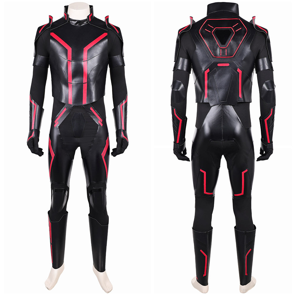 Tron: Legacy(2025) Ares Combinaison Noire et Rouge Cosplay Costume
