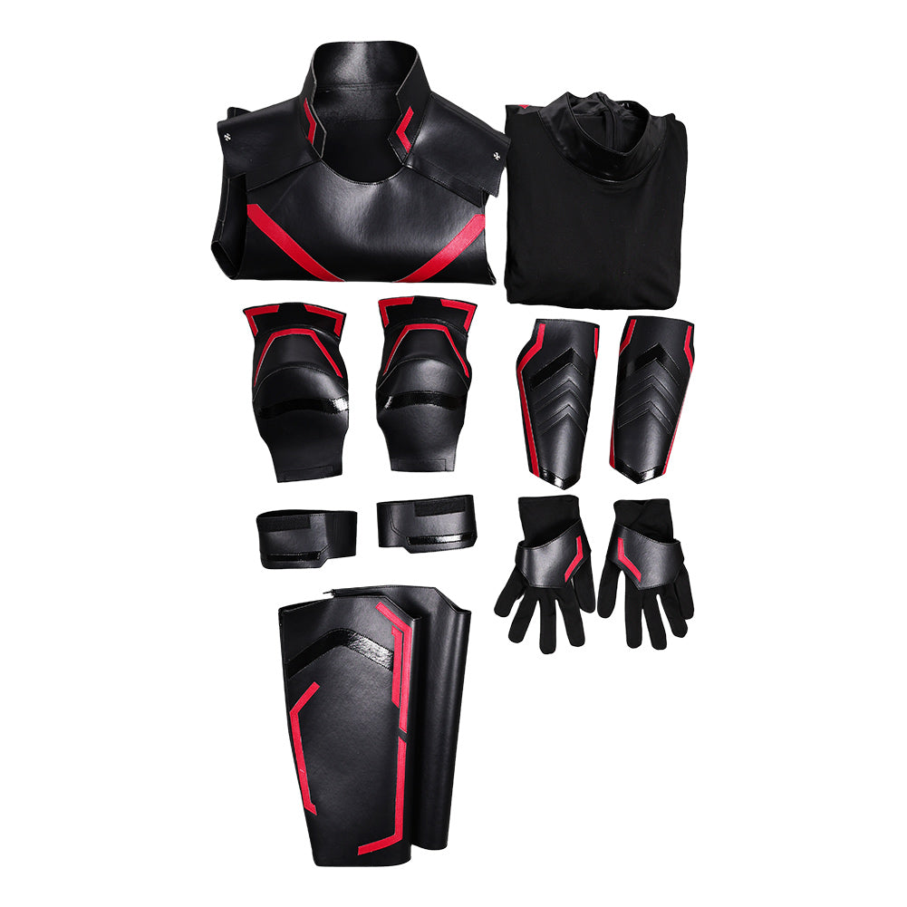Tron: Legacy(2025) Ares Combinaison Noire et Rouge Cosplay Costume