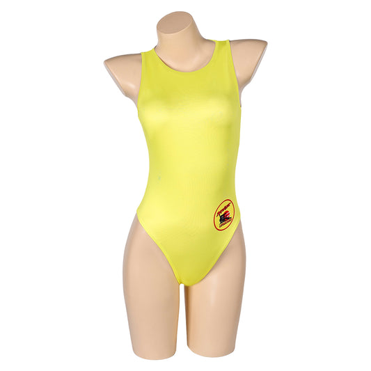 TV Baywatch Alerte à Malibu(2024) C.J. Parker Maillot de Bain Jaune Une Pièce Cosplay Costume
