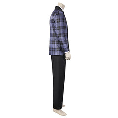 TV The Penguin(2024) Oswald Cobblepot Tenue à Carreaux Violet Cosplay Costume