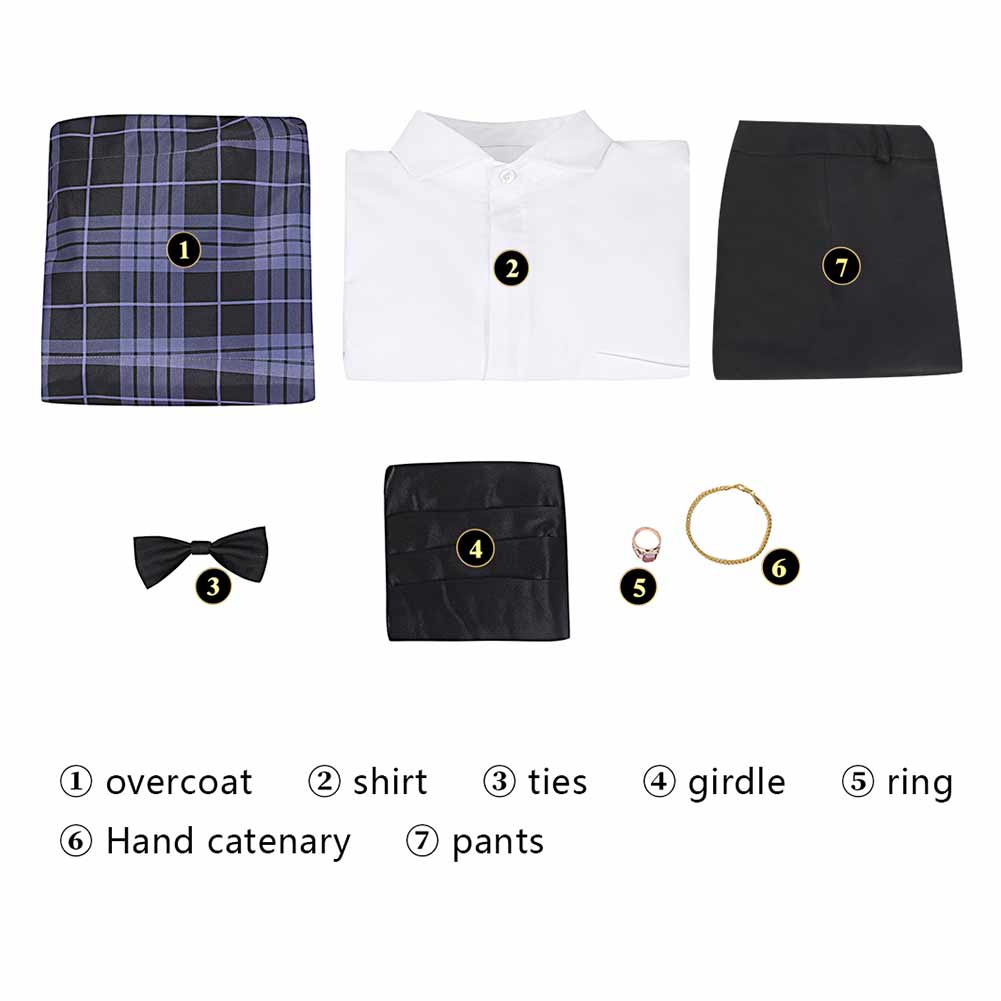 TV The Penguin(2024) Oswald Cobblepot Tenue à Carreaux Violet Cosplay Costume