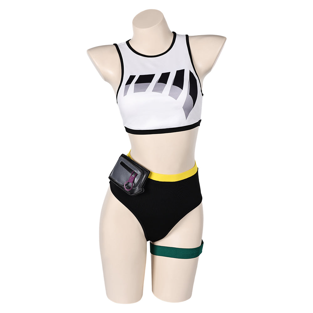 Valorant Killjoy Maillot de Bain Bikini+Cover-up Cosplay Costume Design Original