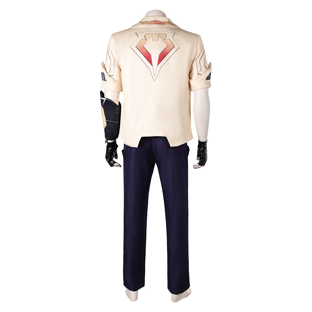 Valorant Tejo Tenue Jaune et Noire Cosplay Costume