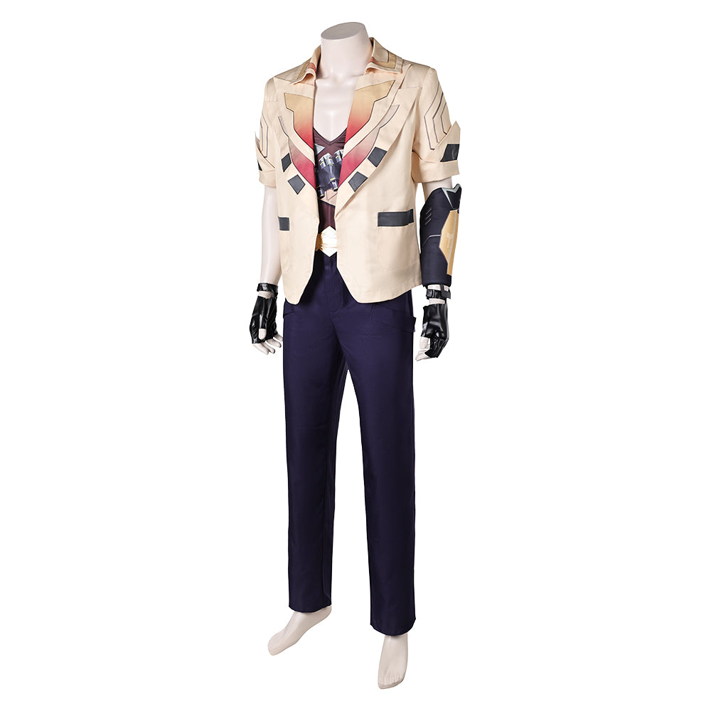 Valorant Tejo Tenue Jaune et Noire Cosplay Costume