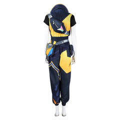 Valorant Waylay Tenue Jaune et Bleue Cosplay Costume