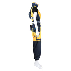 Valorant Waylay Tenue Jaune et Bleue Cosplay Costume