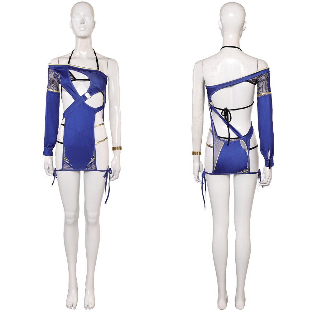 Venus Vacation Prism: Dead or Alive Xtreme(2025) Monika Maillot de Bain Bleu Cosplay Costume