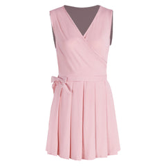 Wicked Glinda Robe Plissée Rose Cosplay Costume