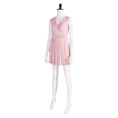 Wicked Glinda Robe Plissée Rose Cosplay Costume