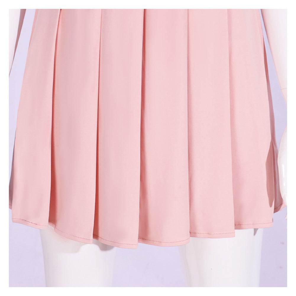 Wicked Glinda Robe Plissée Rose Cosplay Costume