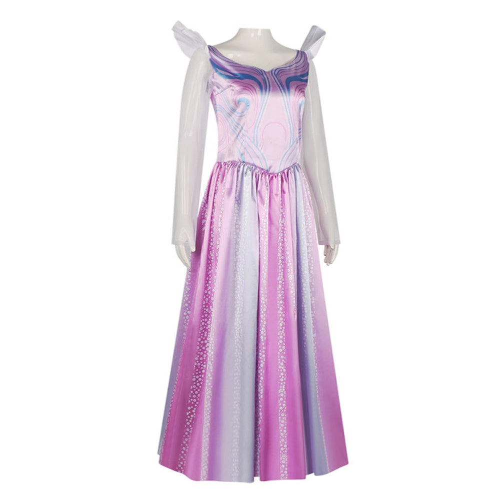 Wicked Glinda Robe Rose Sans Manches Cosplay Costume