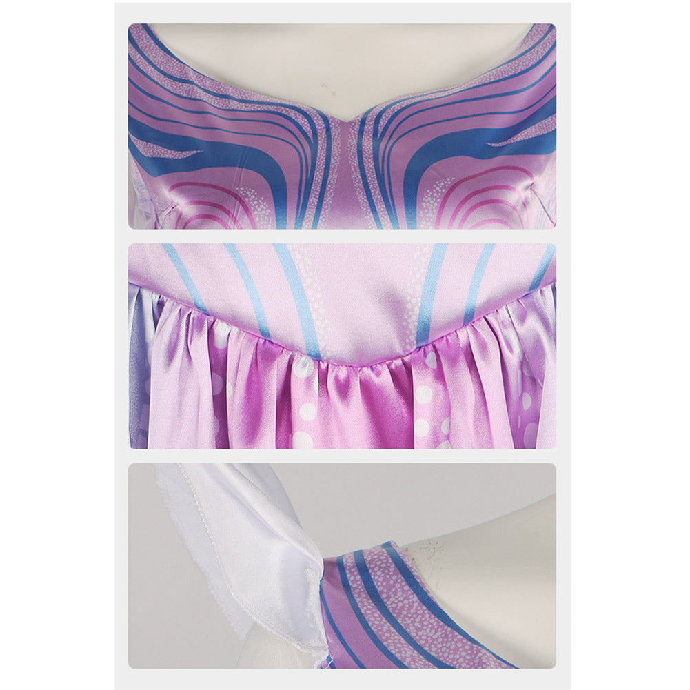 Wicked Glinda Robe Rose Sans Manches Cosplay Costume