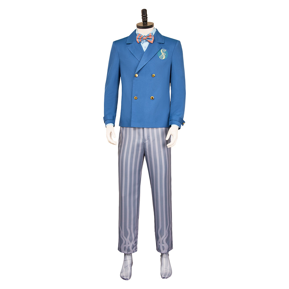 Wicked Homme Uniforme Scolaire Bleu Cosplay Costume