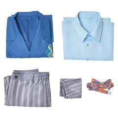 Wicked Homme Uniforme Scolaire Bleu Cosplay Costume