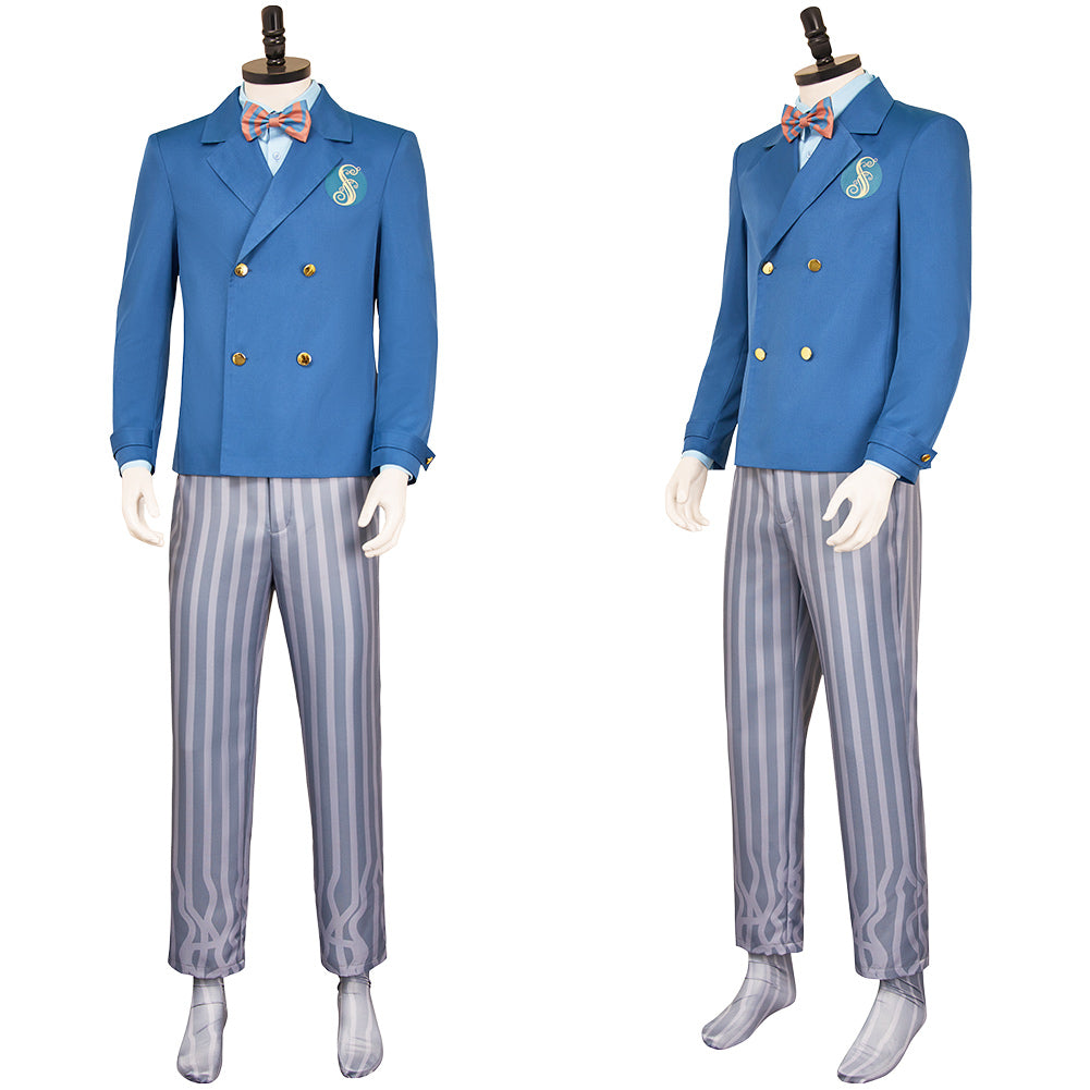 Wicked Homme Uniforme Scolaire Bleu Cosplay Costume