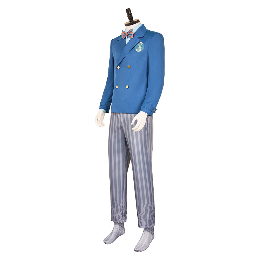 Wicked Homme Uniforme Scolaire Bleu Cosplay Costume