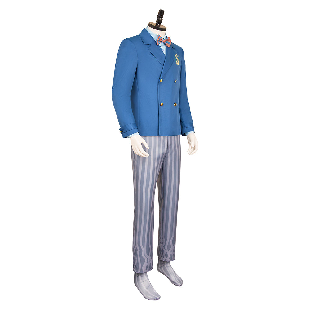 Wicked Homme Uniforme Scolaire Bleu Cosplay Costume