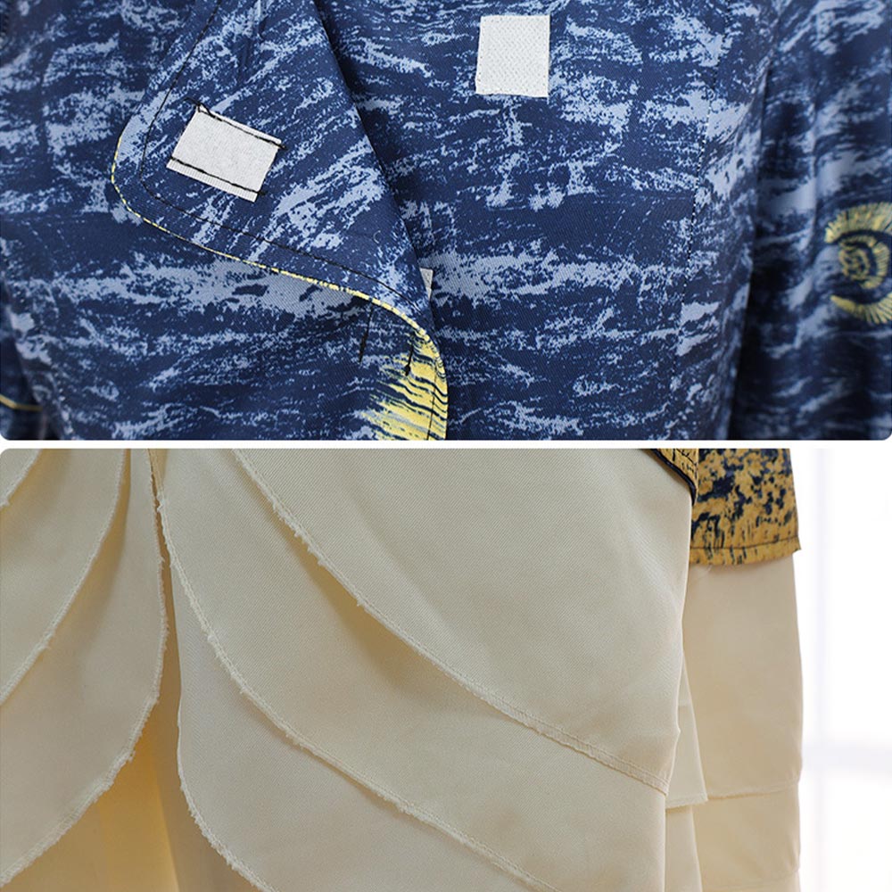 Wicked Madame Morrible Robe Bleue Cosplay Costume