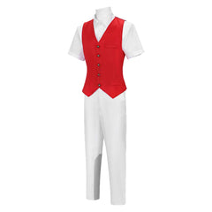 Wicked Prince Fiyero Tenue de Gilet Rouge Cosplay Costume