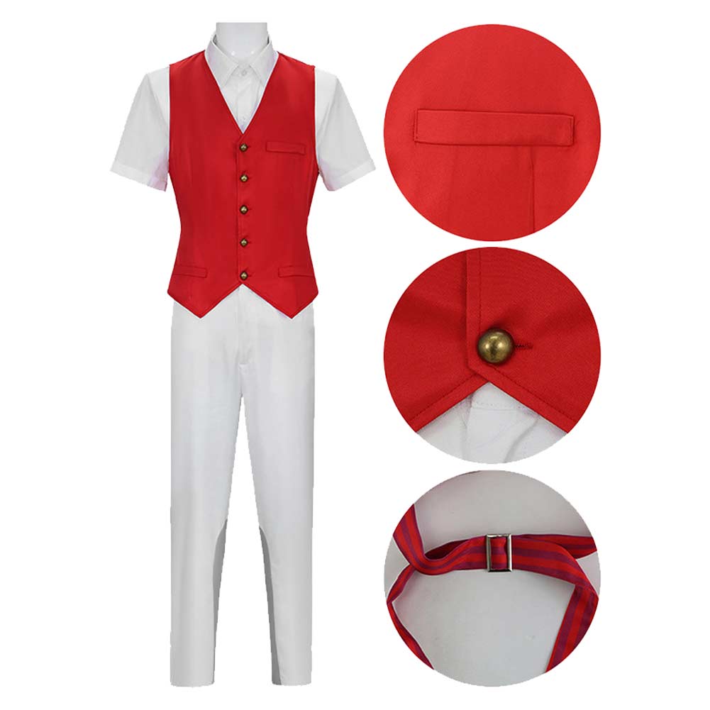 Wicked Prince Fiyero Tenue de Gilet Rouge Cosplay Costume