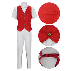 Wicked Prince Fiyero Tenue de Gilet Rouge Cosplay Costume