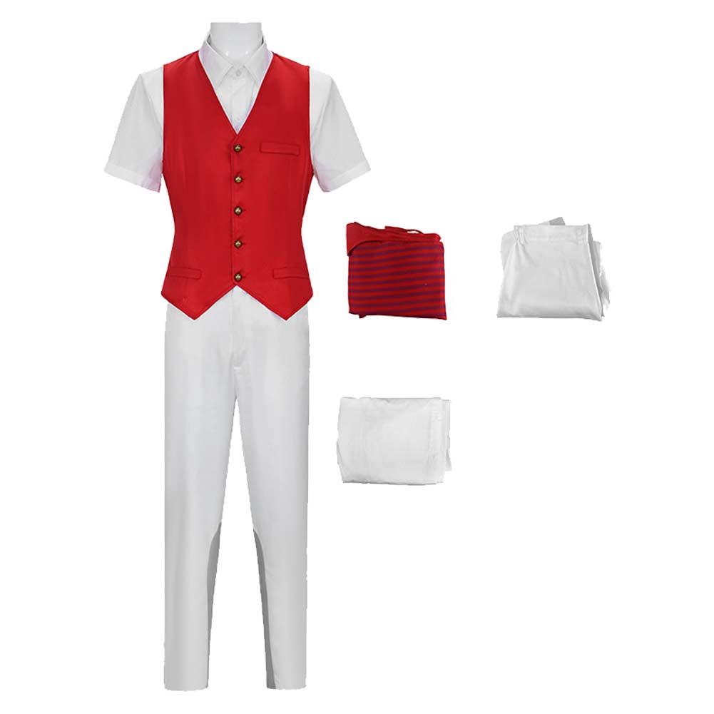 Wicked Prince Fiyero Tenue de Gilet Rouge Cosplay Costume