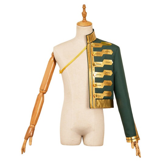 Wicked Princess Fiyero Cape Verte et Or Cosplay Costume