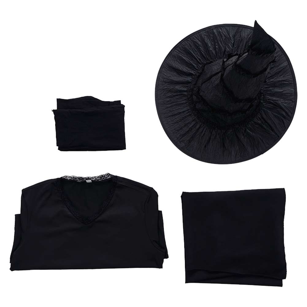Wicked: For Good(2025) Elphaba Tenue de Sorcière Noire Cosplay Costume