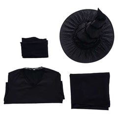 Wicked: For Good(2025) Elphaba Tenue de Sorcière Noire Cosplay Costume