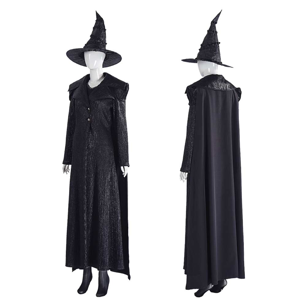 Wicked: For Good(2025) Elphaba Tenue de Sorcière Noire Cosplay Costume