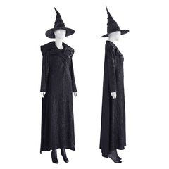 Wicked: For Good(2025) Elphaba Tenue de Sorcière Noire Cosplay Costume