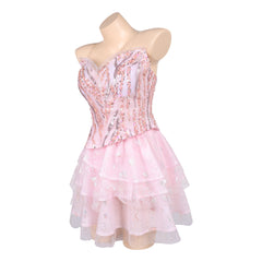 Wicked: For Good(2025) Glinda Jupe de Ballet Rose Cosplay Costume