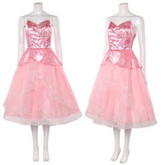 Wicked: For Good(2025) Glinda Robe à Bretelles Rose Cosplay Costume Ver.2